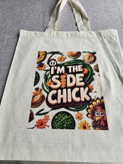 Canvas Bag 14.5"x16.5" Side Chick Theme